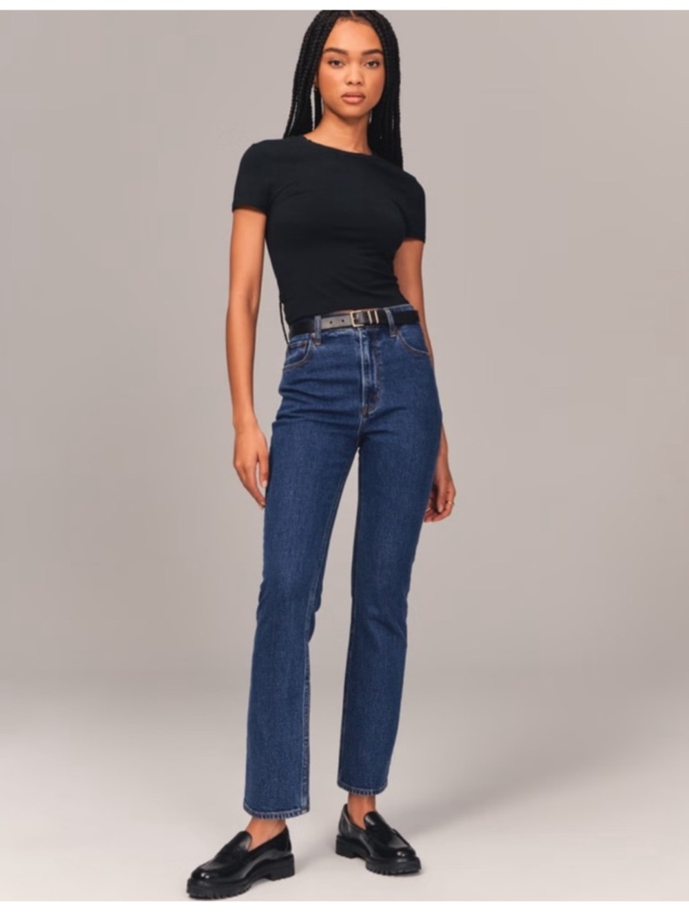 Abercrombie and Fitch ultra high-rise ankle straight Jean